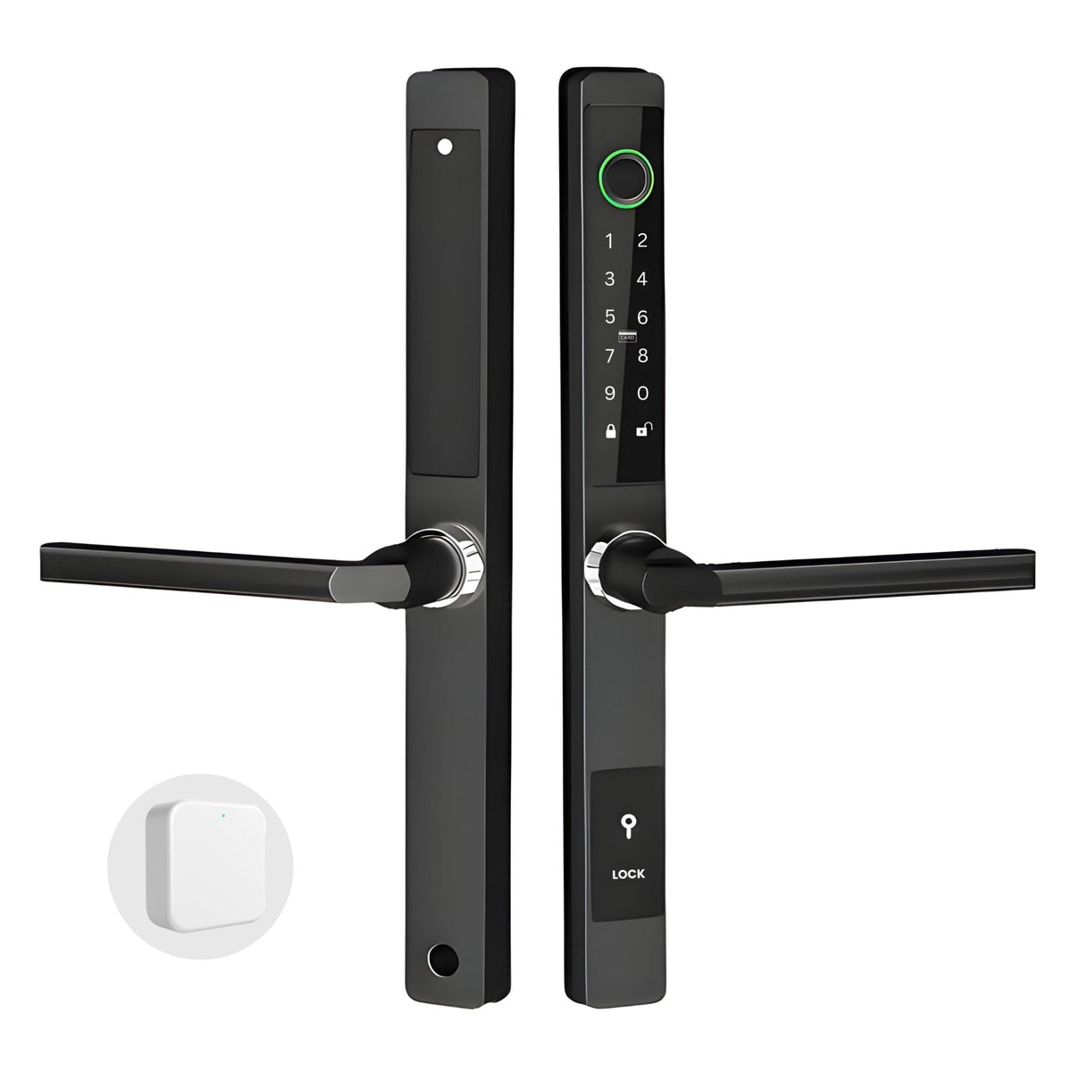 Smart Door Lock Thin Black with WiFi Gateway