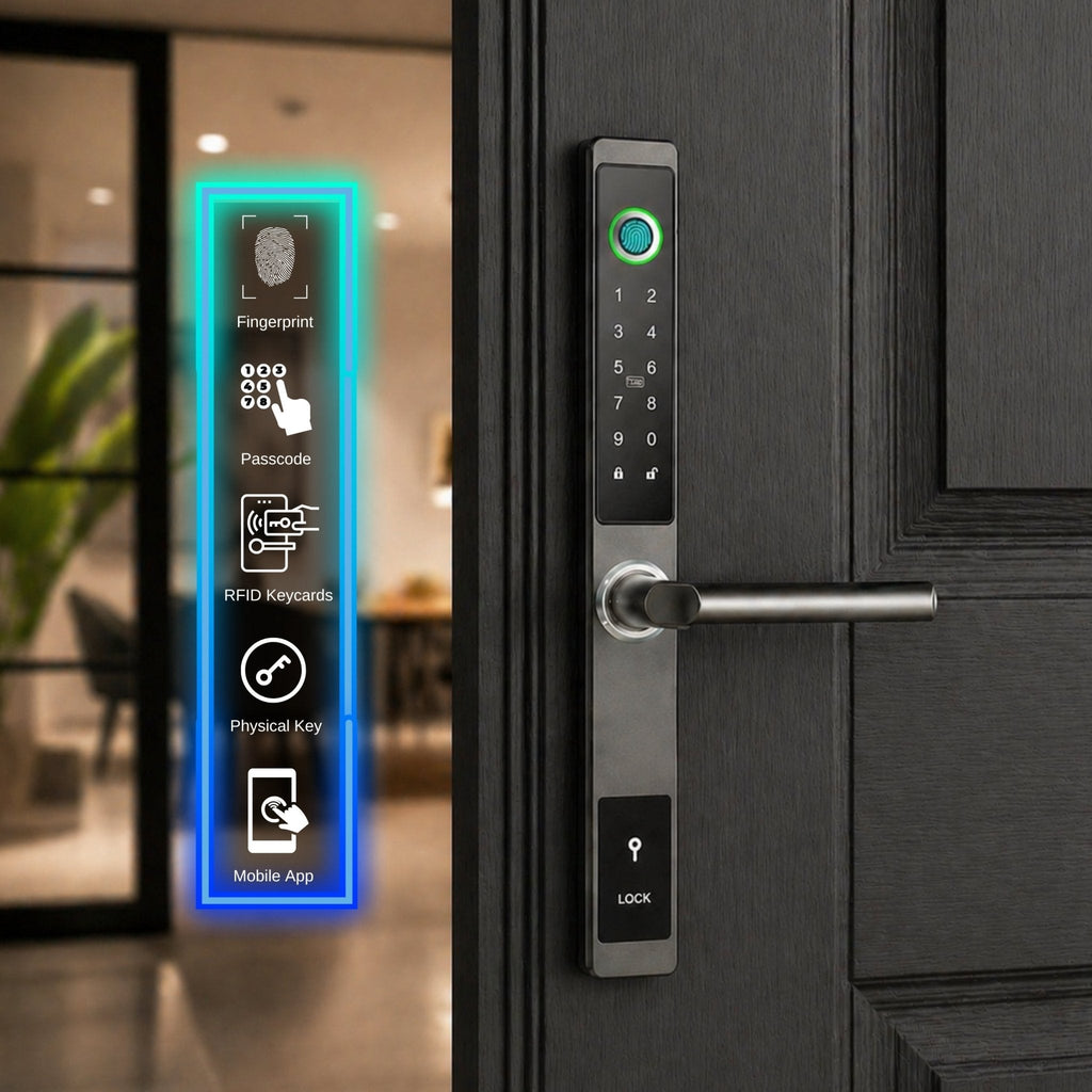 Smart Door Lock Thin Black — product view